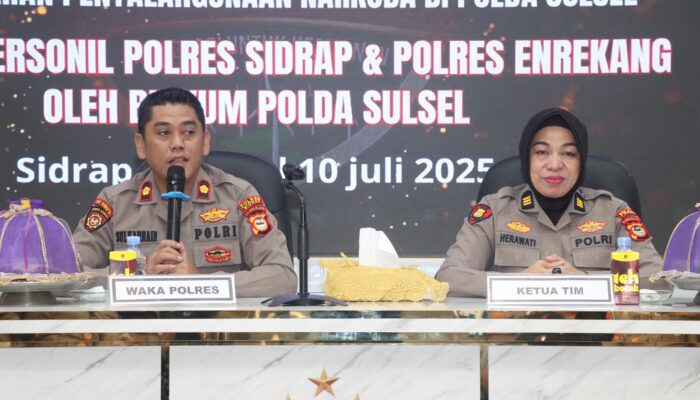 Polres Sidrap Ikuti Sosialisasi dan Penyuluhan Hukum Polda Sulsel bersama Polres Enrekang