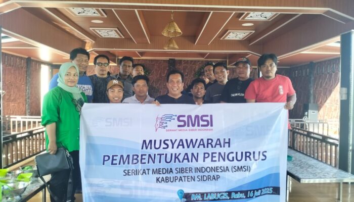 Serikat Media Siber Indonesia (SMSI) Sidrap Resmi Terbentuk, H. Ady Pimpin Kepengurusan 2025–2028