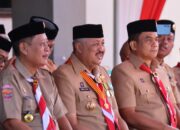 Bupati Pinrang jadi pembina upacara pada Apel besar peringatan hari Pramuka ke-64 tahun 2025 yang di gelar di halaman kantor bupati pinrang