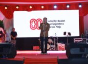 Pemkab Pinrang gelar malam syukurun resepsi kenegaraan yang berlangsung meriah di halaman kantor bupati pinrang