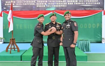 Serah Terima Jabatan Dandim 1404/Pinrang Berlangsung di Makorem 141/Toddopuli