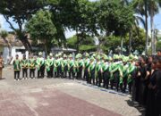 Lepas Tim Marching Band SMPN 1 ke Ajang Provinsi, Bupati Syaharuddin: Tampil Full Power dan Percaya Diri
