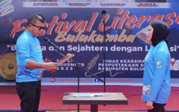Andi Herfida Muchtar Kembali Dikukuhkan Sebagai Bunda Literasi Bulukumba