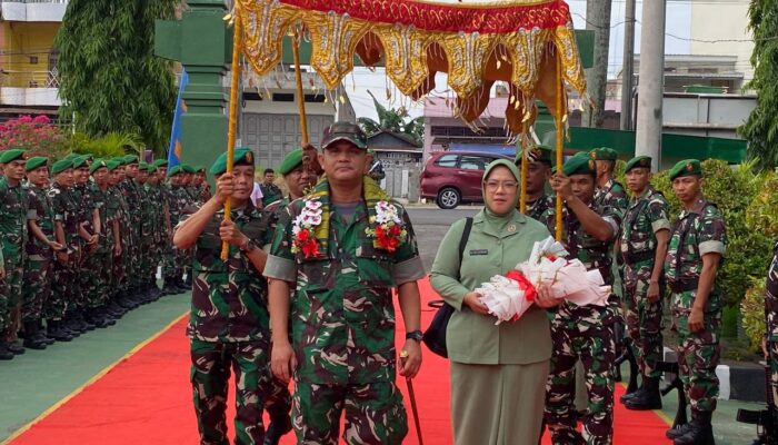 Kodim 1420/Sidrap Gelar Tradisi Penyambutan Resmi Dandim Baru, Letkol Inf Andi Zulhakim Asdar, S.Hub.Int