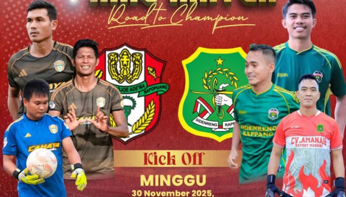 WAJO TANTANG SIDRAP DI LAGA FINAL PIALA GUBERNUR SULSEL 2025