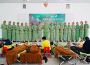 Kodim 1420/Sidrap Laksanakan Donor Darah Dalam Rangka HUT KE-69 Korem 141/Toddopuli