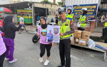 Hari ke-7 Ops Keselamatan Pallawa 2026, Satlantas Polres Pinrang Edukasi Masyarakat di Car Free Day