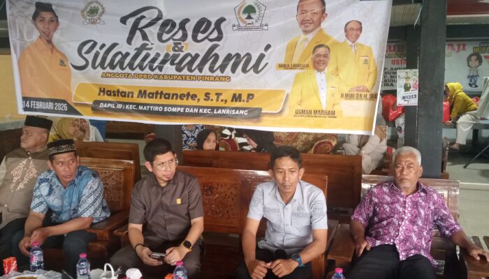 Anggota DPRD kabupaten Pinrang dari partai Golkar Hastam Mattanette.S.T .M.P gelar Reses dan Silaturahmi di desa mattongang-tongang kecamatan Mattiro Sompe