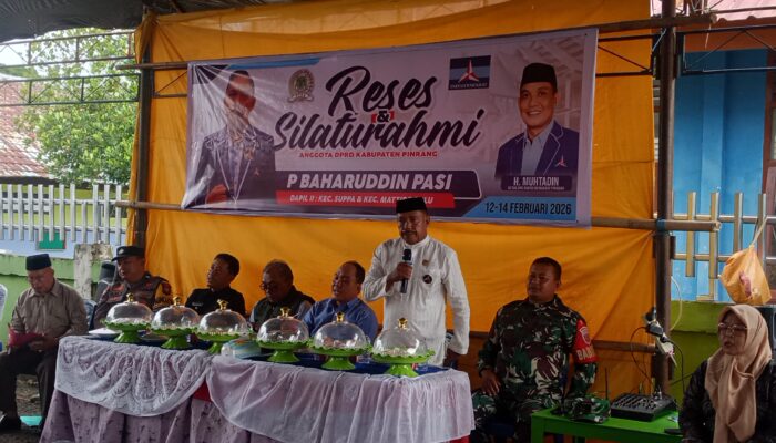 Anggota DPRD kabupaten Pinrang dari partai Demokrat P.Baharuddin Pasi gelar Reses dan Silaturahmi di desa Pananrang