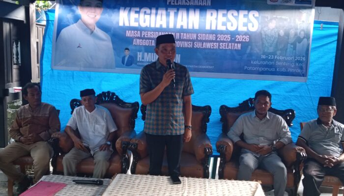 Anggota komisi D DPRD provinsi Sulsel dari fraksi Demokrat sekaligus ketua DPC partai Demokrat kab.pinrang gelar Reses di kelurahan Benteng kec.patampanua
