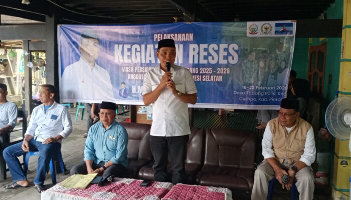 Gelar Reses di desa Taddang palie anggota DPRD provinsi Sulsel komisi D dari partai Demokrat H.Muhtadin di sambut antusias warga Taddang palie