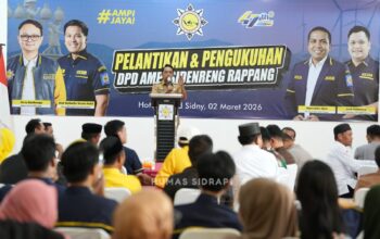 Andi Patonangi Nakhodai DPD AMPI Sidrap 2026–2031, Bupati Tekankan Sinergi Nyata