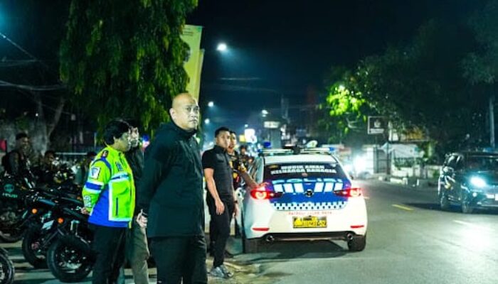 Antisipasi gangguan Kamtibmas Kapolres Pinrang didampingi PJU polres Pinrang sisir sejumlah titik rawan