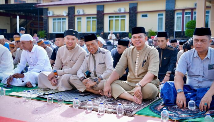 Salat Idul Fitri di Mapolres Sidrap, Kapolres Sidrap Beberkan Pencapaian Kabupaten Sidrap