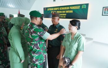 11 Prajurit Kodim Sidrap Naik Pangkat, Dandim Beri Pesan Tegas!