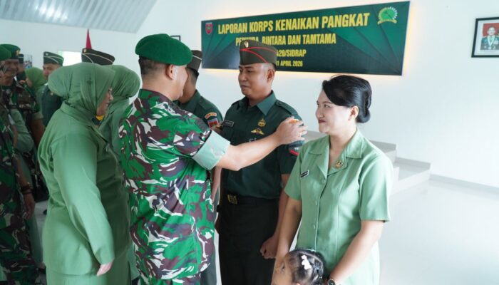 11 Prajurit Kodim Sidrap Naik Pangkat, Dandim Beri Pesan Tegas!