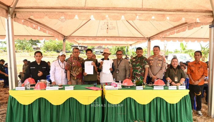 Sidrap Sukseskan Percepatan Tanam di Lokasi Cetak Sawah Rakyat