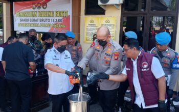 Polres Pinrang gelar pemusnaan barang bukti narkoba 3,2 kilogram