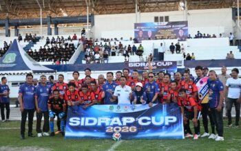 Stadion Ganggawa Kembali Bergairah, Bupati Syaharuddin Alrif Resmi Buka Sidrap Cup 2026