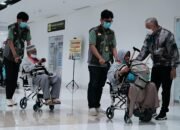 386 jamaah haji asal kabupaten Pinrang tiba Bandara Sultan Hasanuddin di jemput langsung Bupati pinrang