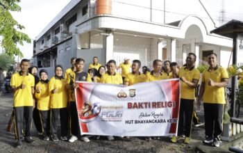 Polres Pinrang Gelar Bakti Religi Sambut HUT Bhayangkara ke-80