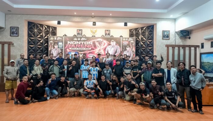 Polres Pinrang dan insa pers gelar nonton bareng piala Dunia di Aula Wicaksono Laghawa polres pinrang