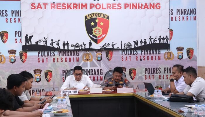 Kasiwas dan Kasat Reskrim Polres Pinrang Terima Kunjungan Tim Dumas Itwasda Polda Sulsel