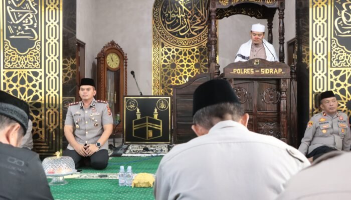Dzikir dan Doa Bersama Warnai Perayaan HUT Bhayangkara 80 di Polres Sidrap