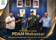 PLT Dirut PDAM Makassar Terima Kunjungan Danyonkav-10 Mendagiri, Bahas Peningkatan Layanan Air Bersih Asrama