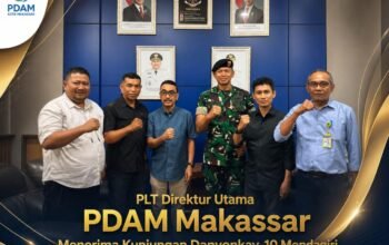 PLT Dirut PDAM Makassar Terima Kunjungan Danyonkav-10 Mendagiri, Bahas Peningkatan Layanan Air Bersih Asrama