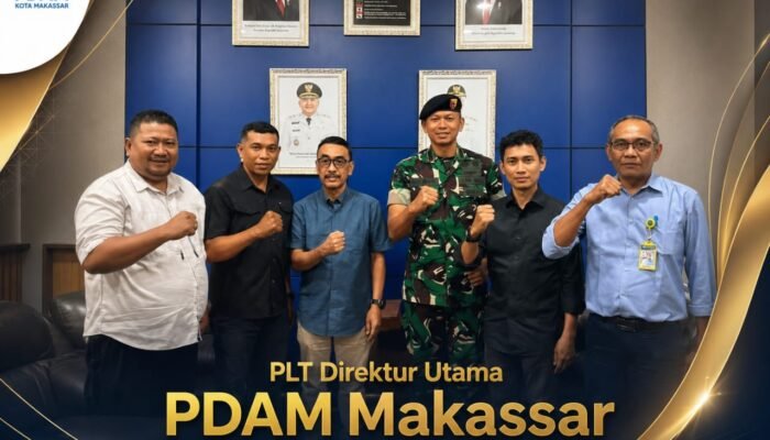 PLT Dirut PDAM Makassar Terima Kunjungan Danyonkav-10 Mendagiri, Bahas Peningkatan Layanan Air Bersih Asrama