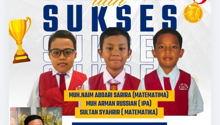3 Siswa UPT SDN 161 Pinrang Lolos Ajang Bergengsi OSN Tingkat Propinsi Matematima & IPA dan Melaju Ke tingkat Nasional