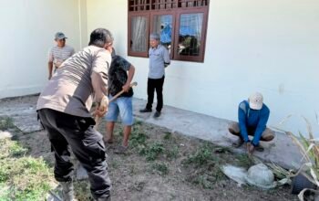 Jadikan Desa Marannu bersih,nyaman dan asri 3 pilar pemdes Marannu gelar gotong royong