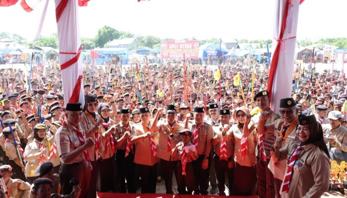 Edy Manaf Pimpin Apel Besar Hari Pramuka, Tutup Perkemahan Gantarang dan Lepas Kontingen Jamnas XII 2026