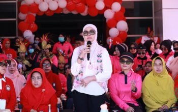Meriahkan HUT RI, Dharma Wanita Gelar Lomba Senam Kreasi TP PKK Bulukumba