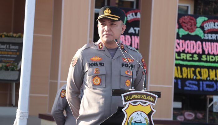 Pimpin Apel Perdana, Kapolres Sidrap Tekankan Pelayanan Humanis dan Integritas Personel