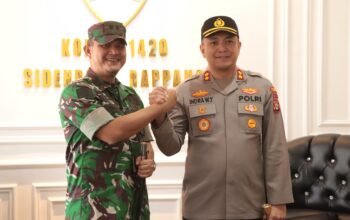 Sambangi Kodim 1420, Kapolres Sidrap Tegaskan TNI-Polri Solid