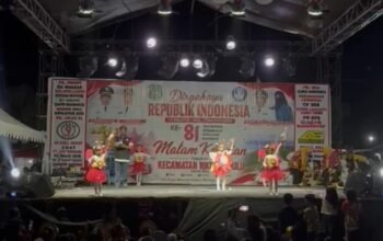TK Lestari Tampilkan Tari Kreasi, Meriahkan Kegiatan HUT Kemerdekaan RI Ke-81