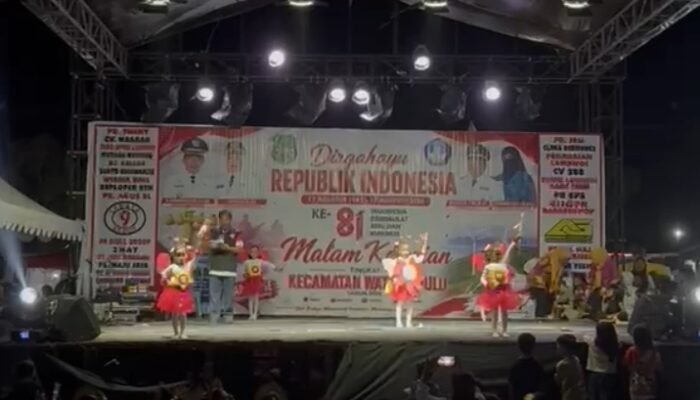 TK Lestari Tampilkan Tari Kreasi, Meriahkan Kegiatan HUT Kemerdekaan RI Ke-81