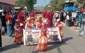 TK Lestari Nomor Urut 06 Semarakkan Pawai Kemerdekaan HUT RI ke-81 dengan Nuansa Budaya adat khas Sulawesi Selatan