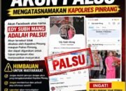 WASPADA! BEREDAR AKUN FACEBOOK PALSU MENGATASNAMAKAN KAPOLRES PINRANG
