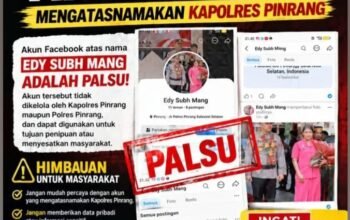 WASPADA! BEREDAR AKUN FACEBOOK PALSU MENGATASNAMAKAN KAPOLRES PINRANG
