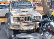 Tabrak Jeep Parkir, Pengemudi Minibus Diduga Miras, Perbaikan Kendaraan Korban Tak Kunjung Selesai