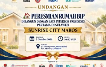 Rumah BIP Sunrise City Maros Akan Diresmikan, Pionir Penggunaan Bata Interlok Presisi SIG di Sulawesi