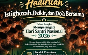 Peringati Hari santri Nasional tahun 2026 ,pondok pesantren Al-Urwatul Wutsqaa akan menggelar kegiatan keagamaan dengan tema Santri Menguatkan Negeri menuju Indonesia Emas