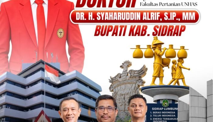 DPC PERADI Makassar Ucapkan Selamat atas Raihan Gelar Doktor Bupati Sidrap Syaharuddin Alrif
